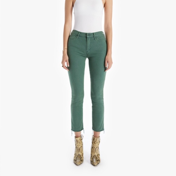 MOTHER Denim - Mother Jeans THE RASCAL ANKLE SNIPPET Green 24